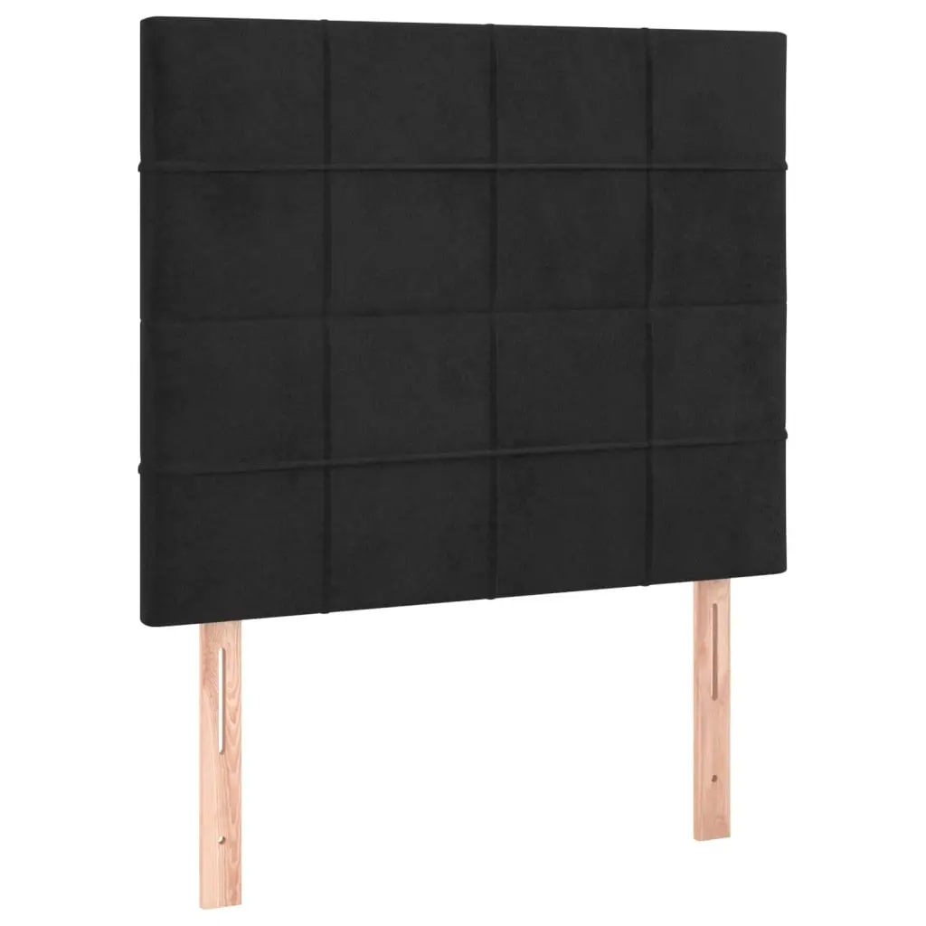 Headboard Black 100x5x118/128 cm Velvet 3116376 - Furniture