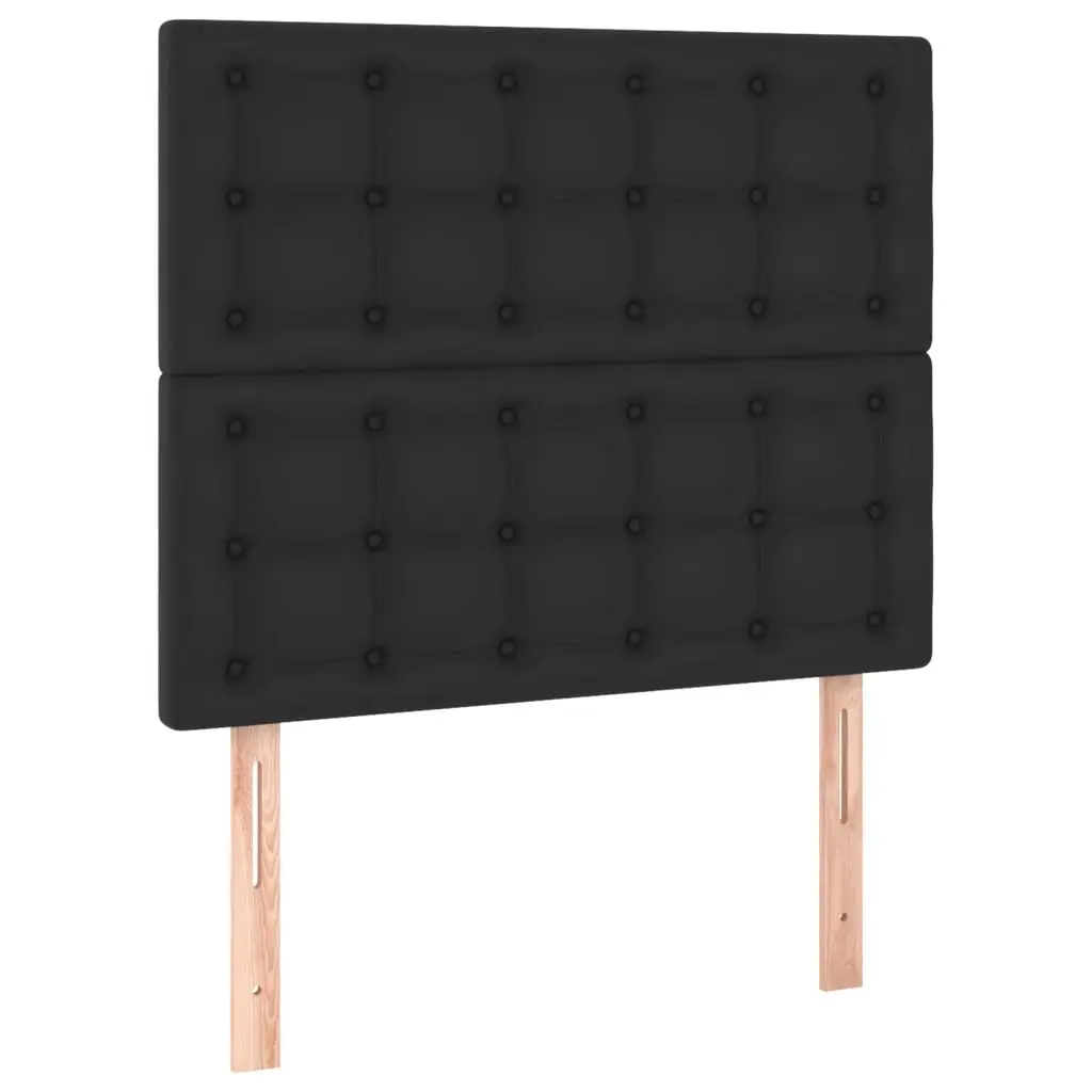 Headboard Black 100x5x118/128 cm Faux Leather 3116416 - Furniture