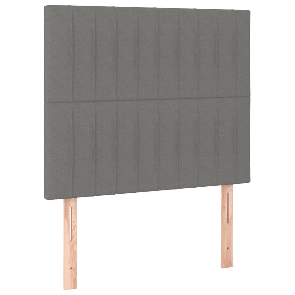 Headboard Dark Grey 80x5x118/128 cm Fabric 3116545 - Furniture
