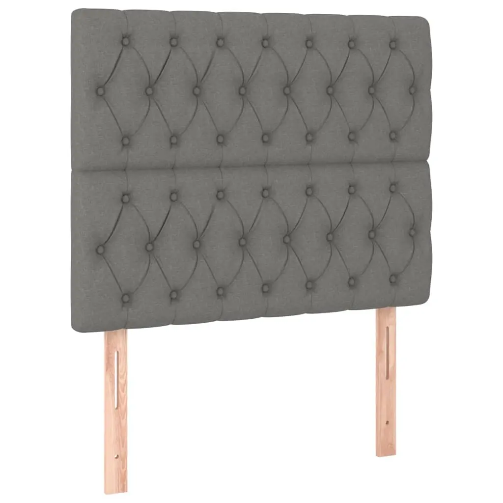 Headboard Dark Grey 100x7x118/128 cm Fabric 3116659 - Furniture