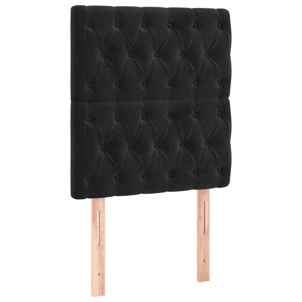 Headboard Black 80x7x118/128 cm Velvet 3116700 - Furniture