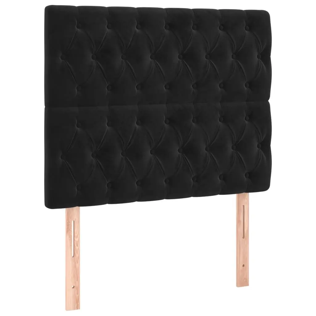 Headboard Black 100x7x118/128 cm Velvet 3116712 - Furniture