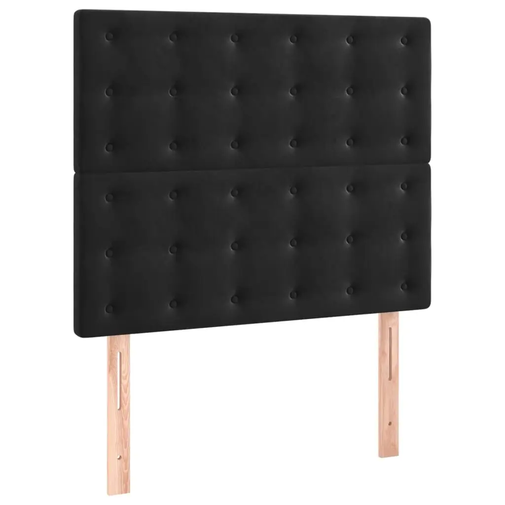 Headboard Black 80x5x118/128 cm Velvet 3116798 - Furniture