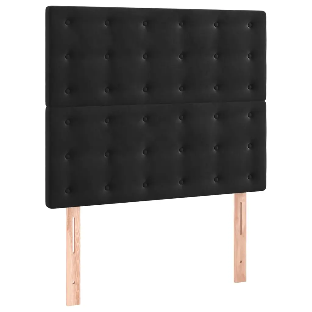 Headboard Black 100x5x118/128 cm Velvet 3116810 - Furniture