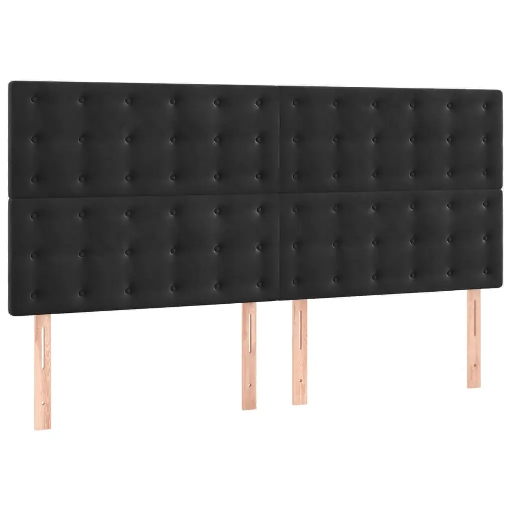 Headboard Black 160x5x118/128 cm Velvet 3116822 - Furniture