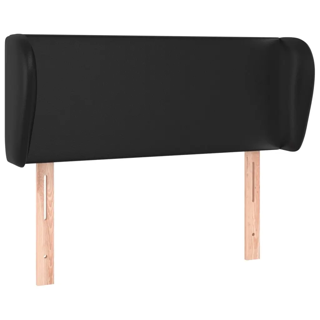 Headboard with Ears Black 103 cm Faux Leather 3116948 - Furniture