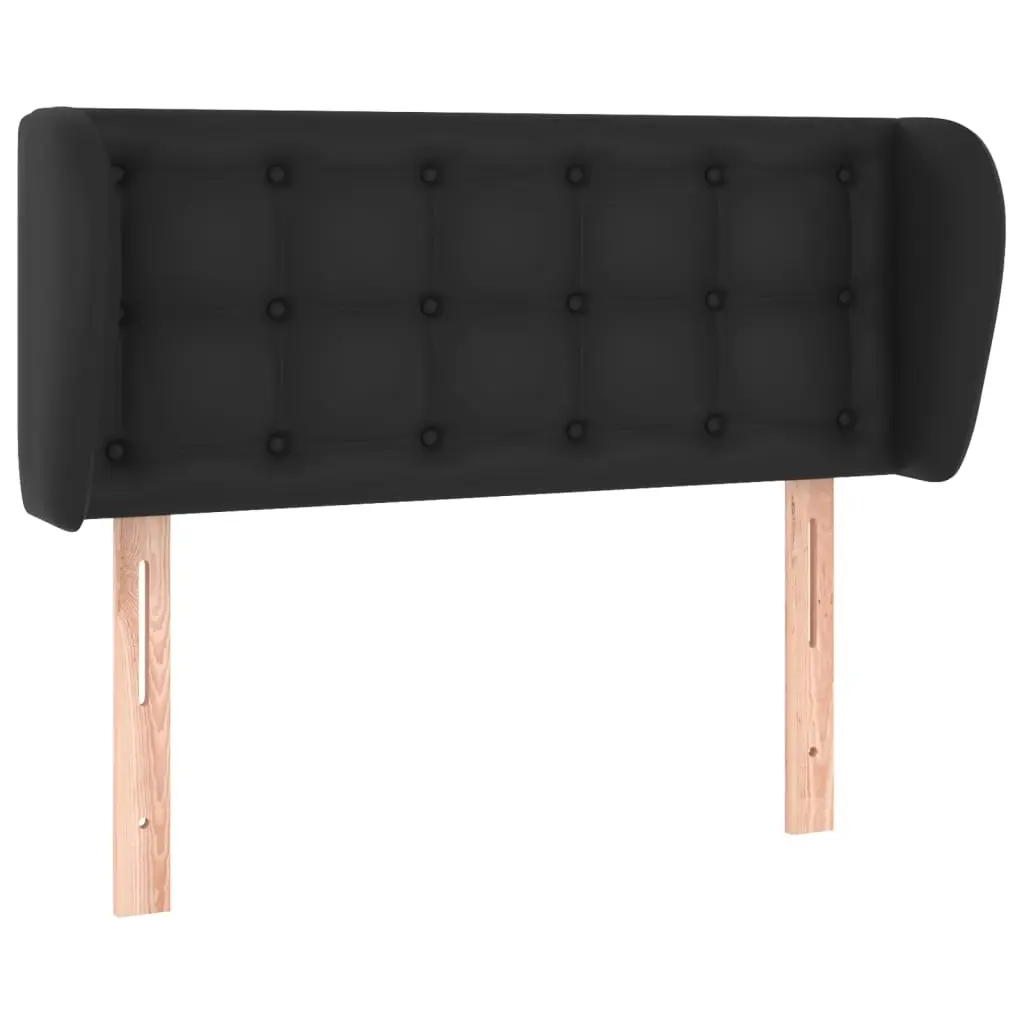 Headboard with Ears Black 103 cm Faux Leather 3117228 - Furniture