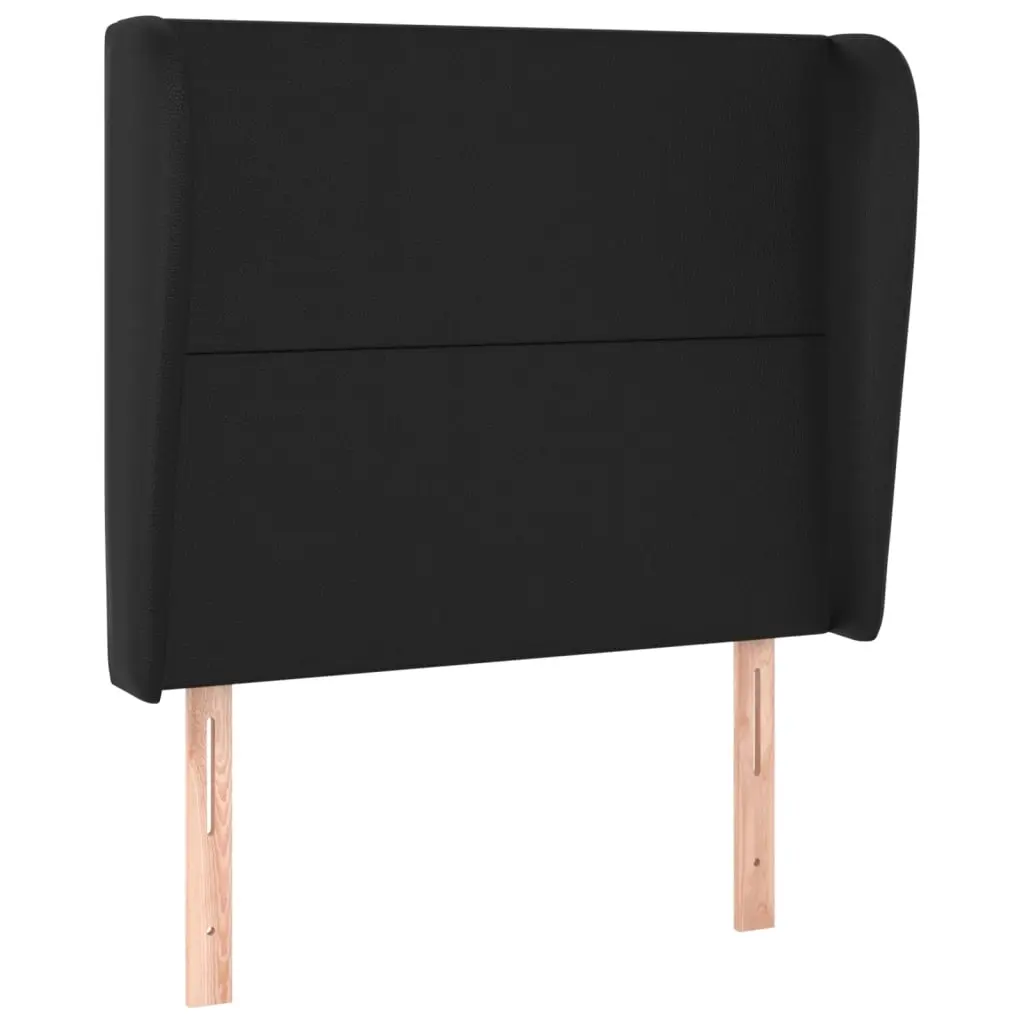 Headboard with Ears Black 103 cm Faux Leather 3117760 - Furniture