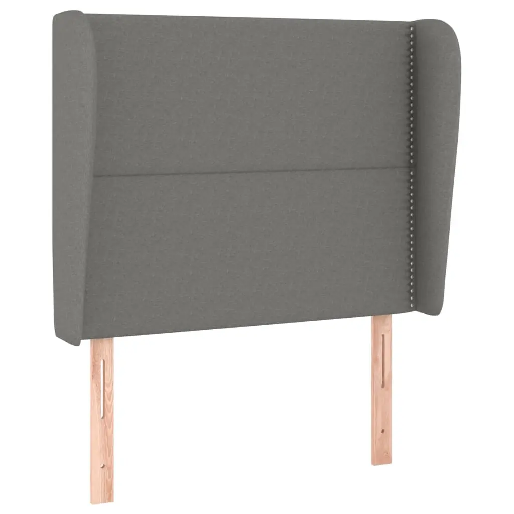 Headboard with Ears Dark Grey 83 cm Fabric 3117791 - Furniture