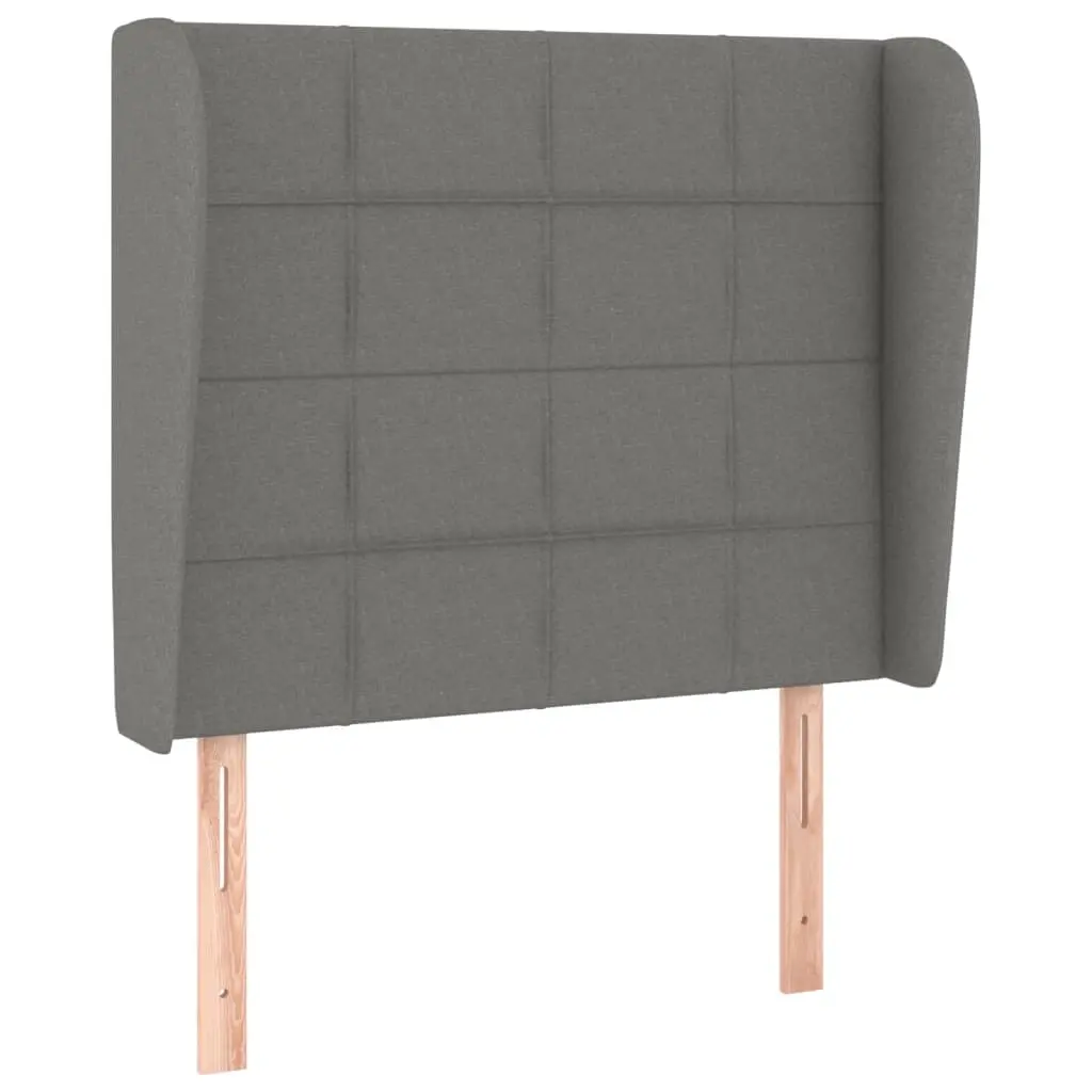 Headboard with Ears Dark Grey 83 cm Fabric 3117931 - Furniture