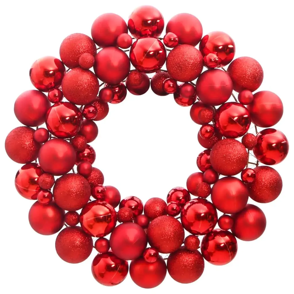 Christmas Wreath Red 45 cm Polystyrene 356121 - Home & Garden
