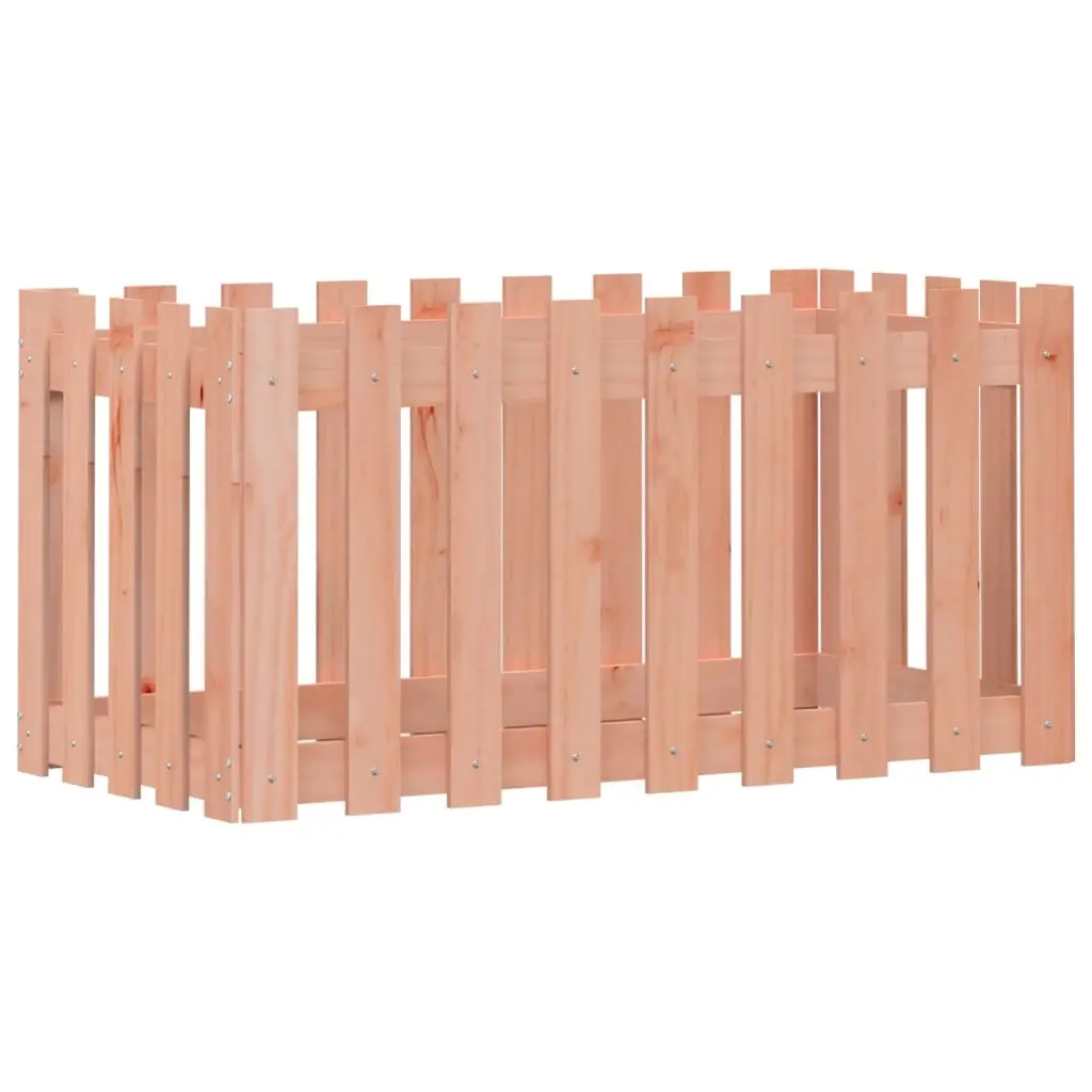 Garden Raised Bed with Fence Design 100x50x50 cm Solid Wood Douglas 832480 - Home & Garden