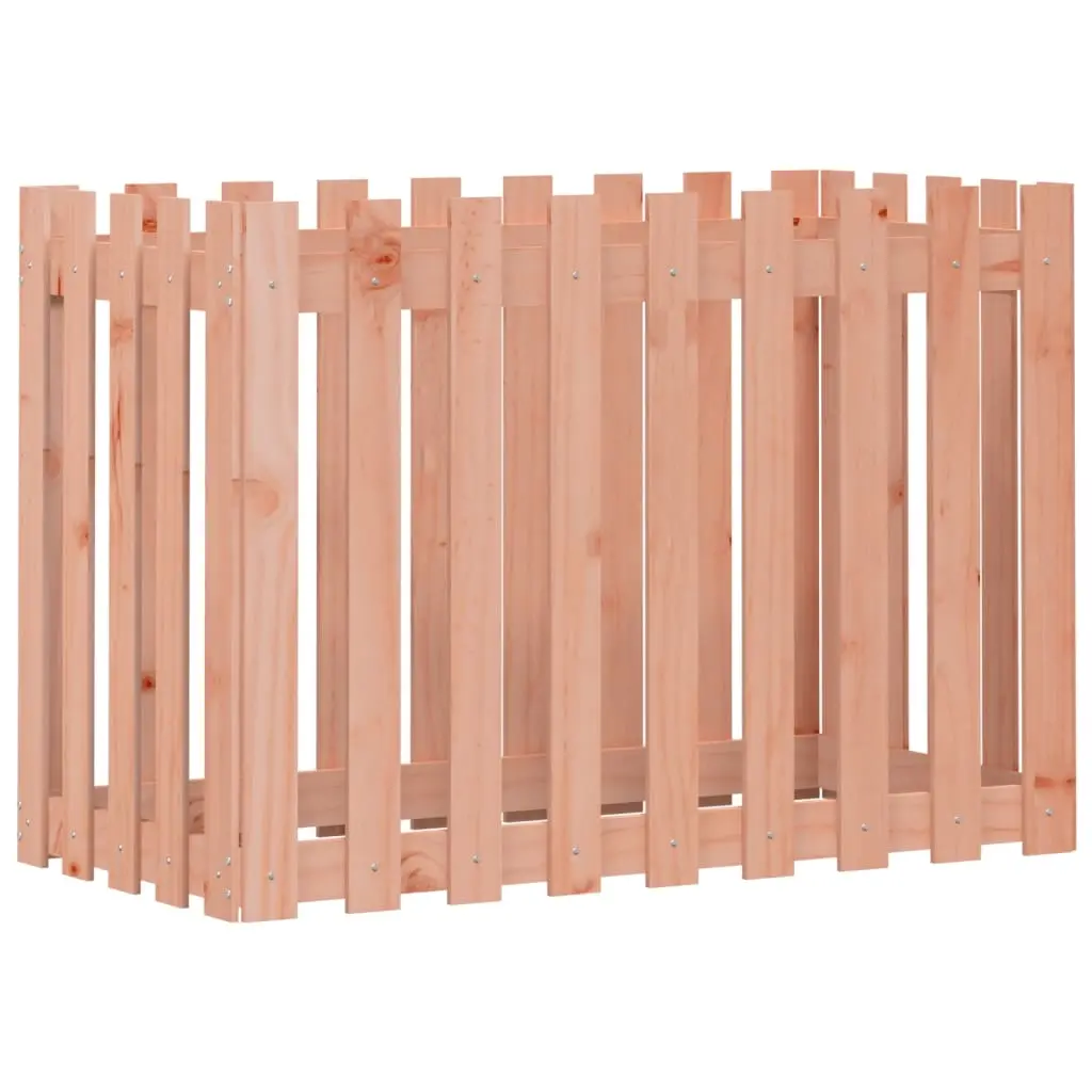 Garden Raised Bed with Fence Design 100x50x70 cm Solid Wood Douglas 832485 - Home & Garden