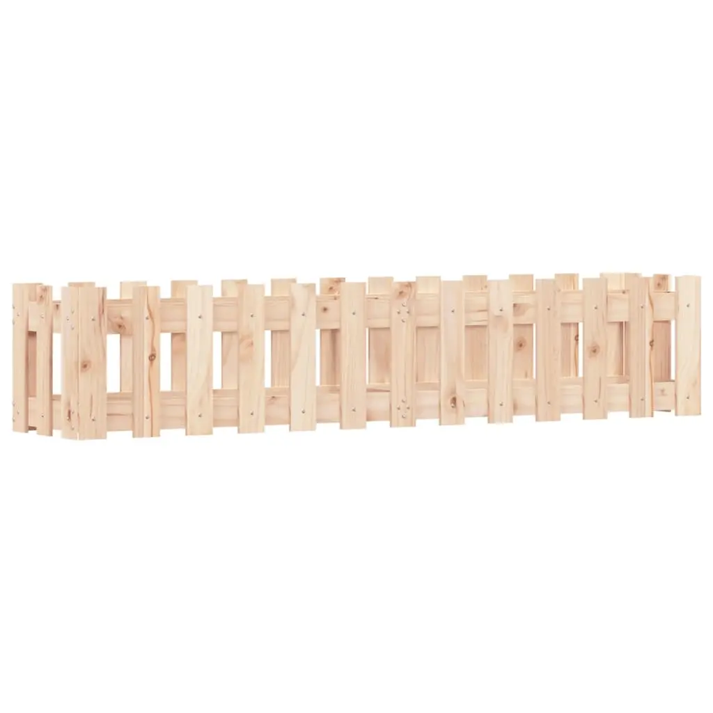 Garden Raised Bed with Fence Design 150x30x30 cm Solid Wood Pine 832487 - Home & Garden