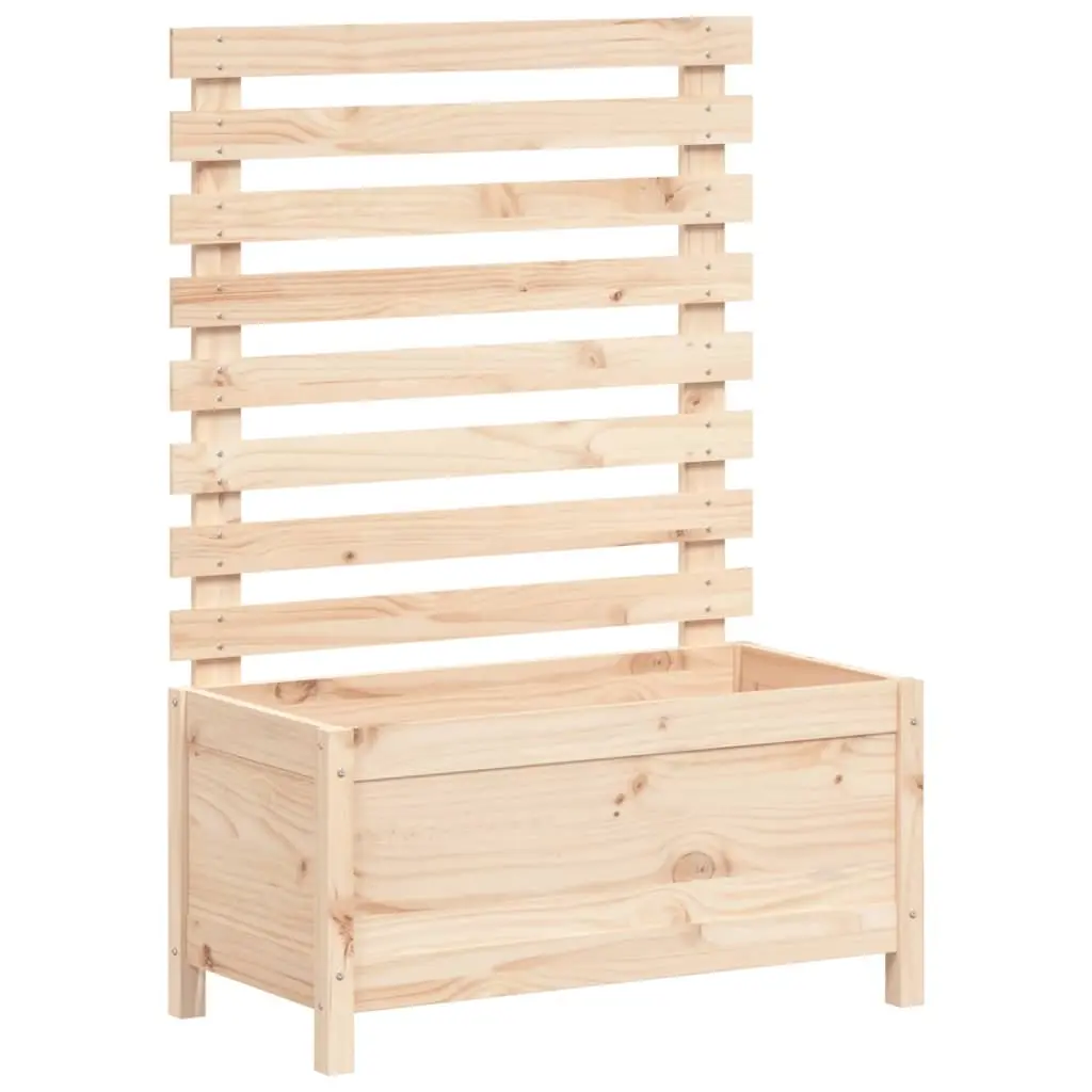 Garden Planter with Rack 79x39.5x114 cm Solid Wood Pine 832521 - Home & Garden