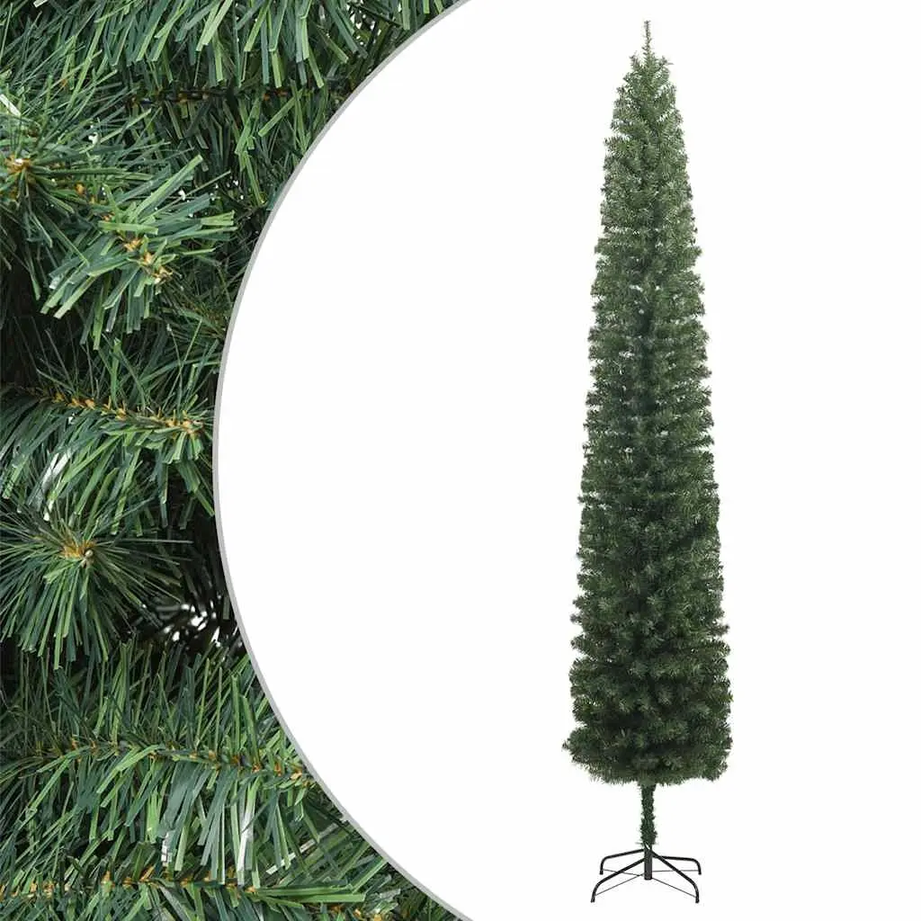 Slim Christmas Tree with Stand 270 cm PVC 357684 - Home & Garden