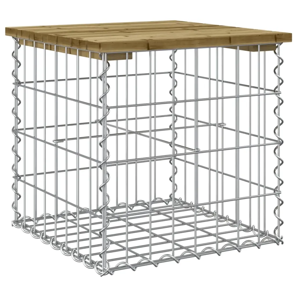 Garden Bench Gabion Design 43x44x42 cm Impregnated Wood Pine 834337 - Furniture