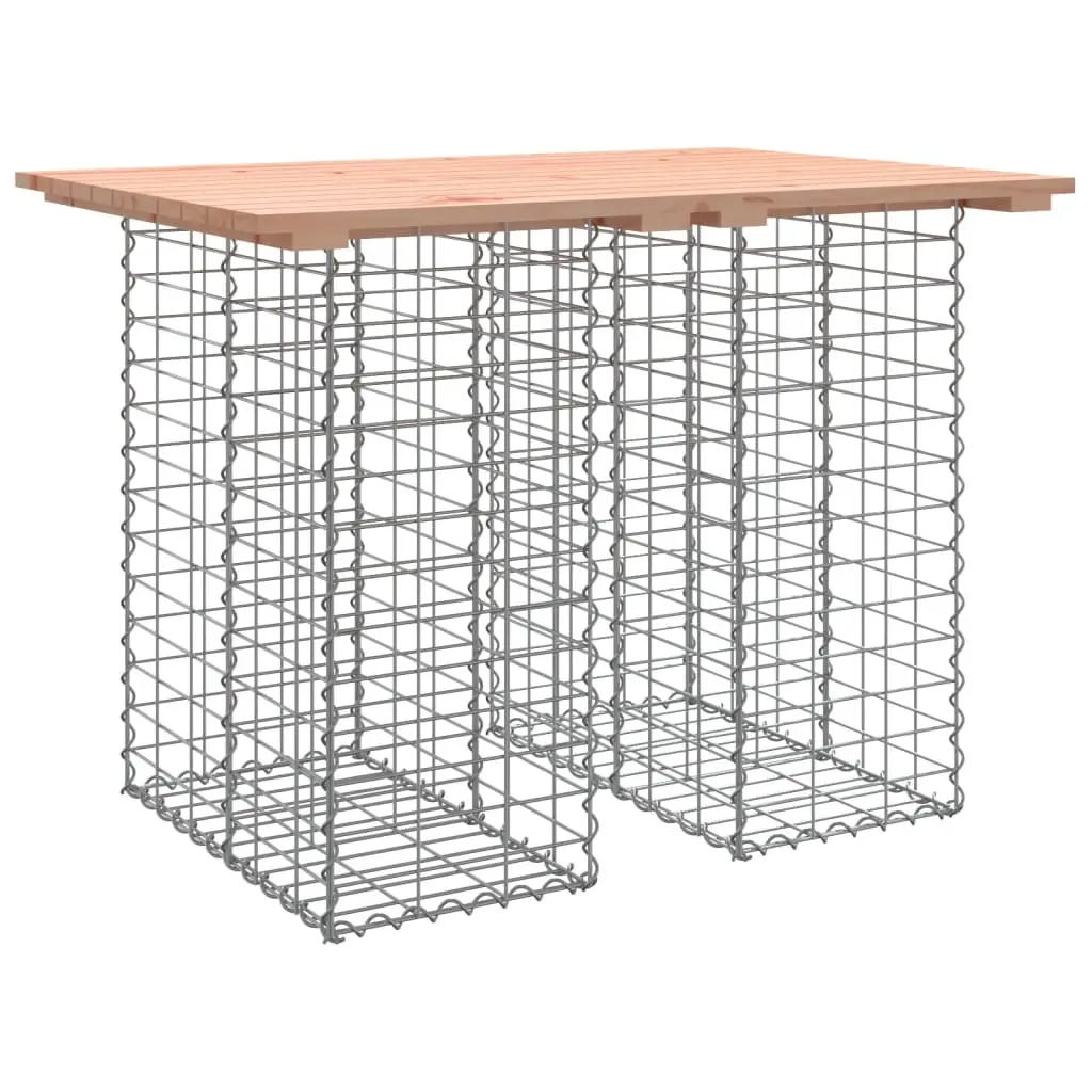 Garden Table Gabion Design 100x70x72 cm Solid Wood Douglas 834363 - Furniture