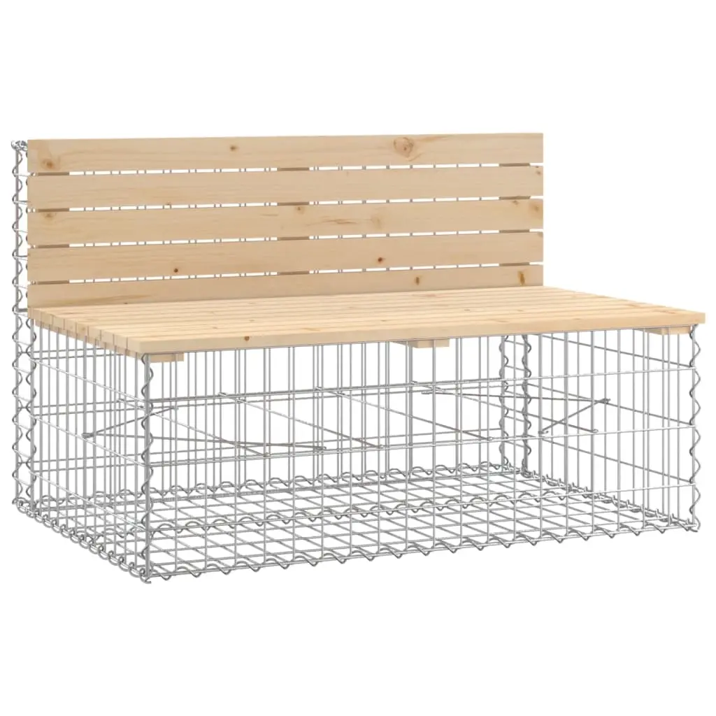 Garden Bench Gabion Design 103x70x65 cm Solid Wood Pine 834374 - Furniture