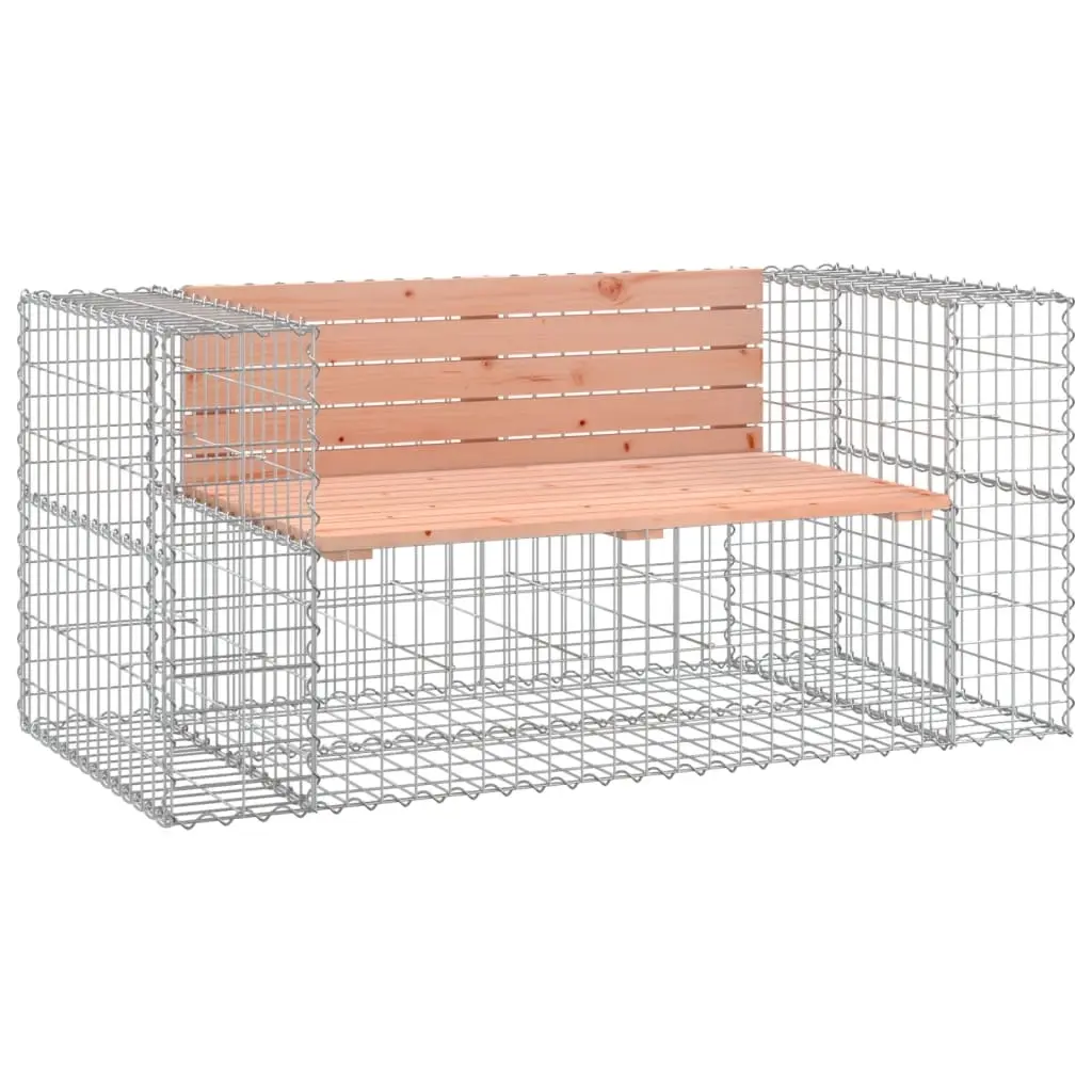 Garden Bench Gabion Design 143x71x65.5 cm Solid Wood Douglas 834378 - Furniture