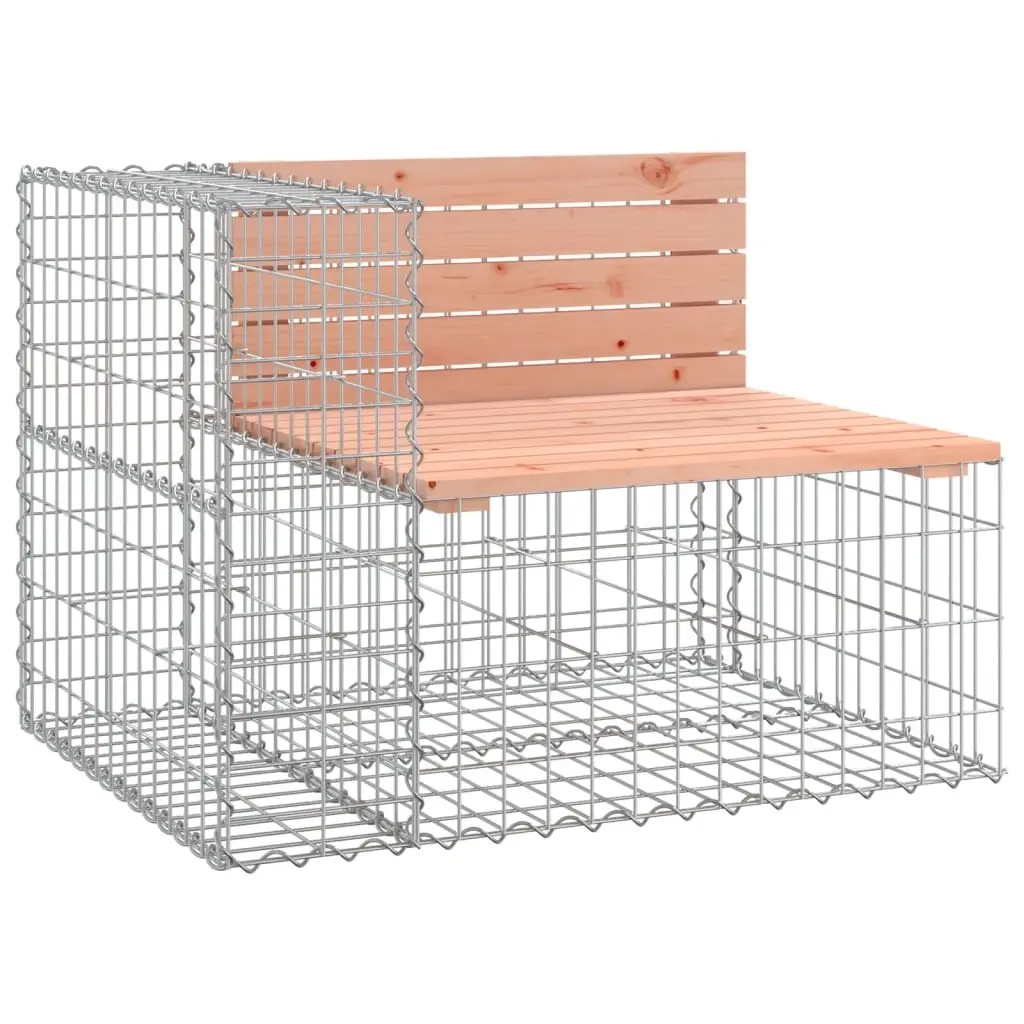Garden Bench Gabion Design 92x71x65.5 cm Solid Wood Douglas 834381 - Furniture
