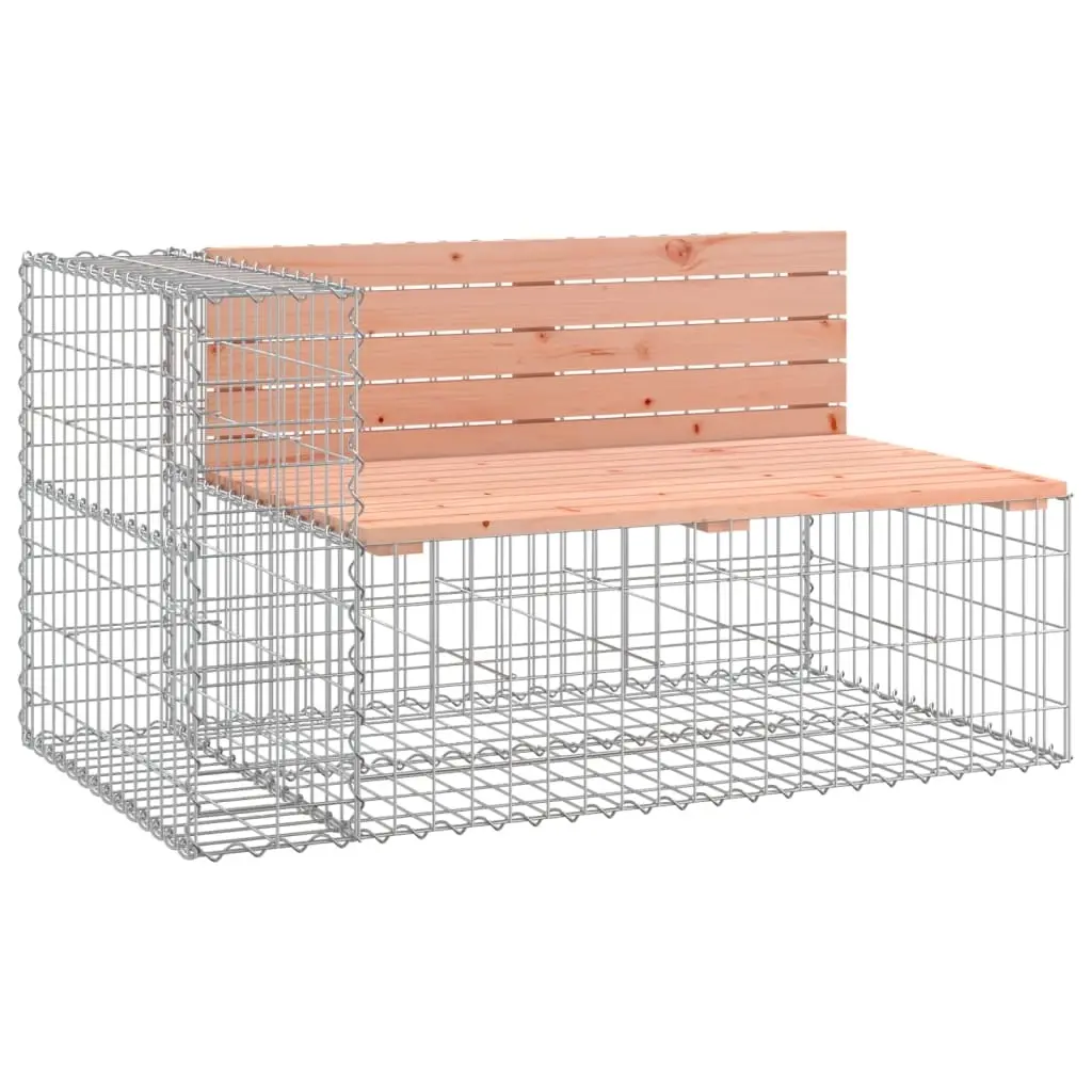 Garden Bench Gabion Design 122x71x65.5 cm Solid Wood Douglas 834384 - Furniture