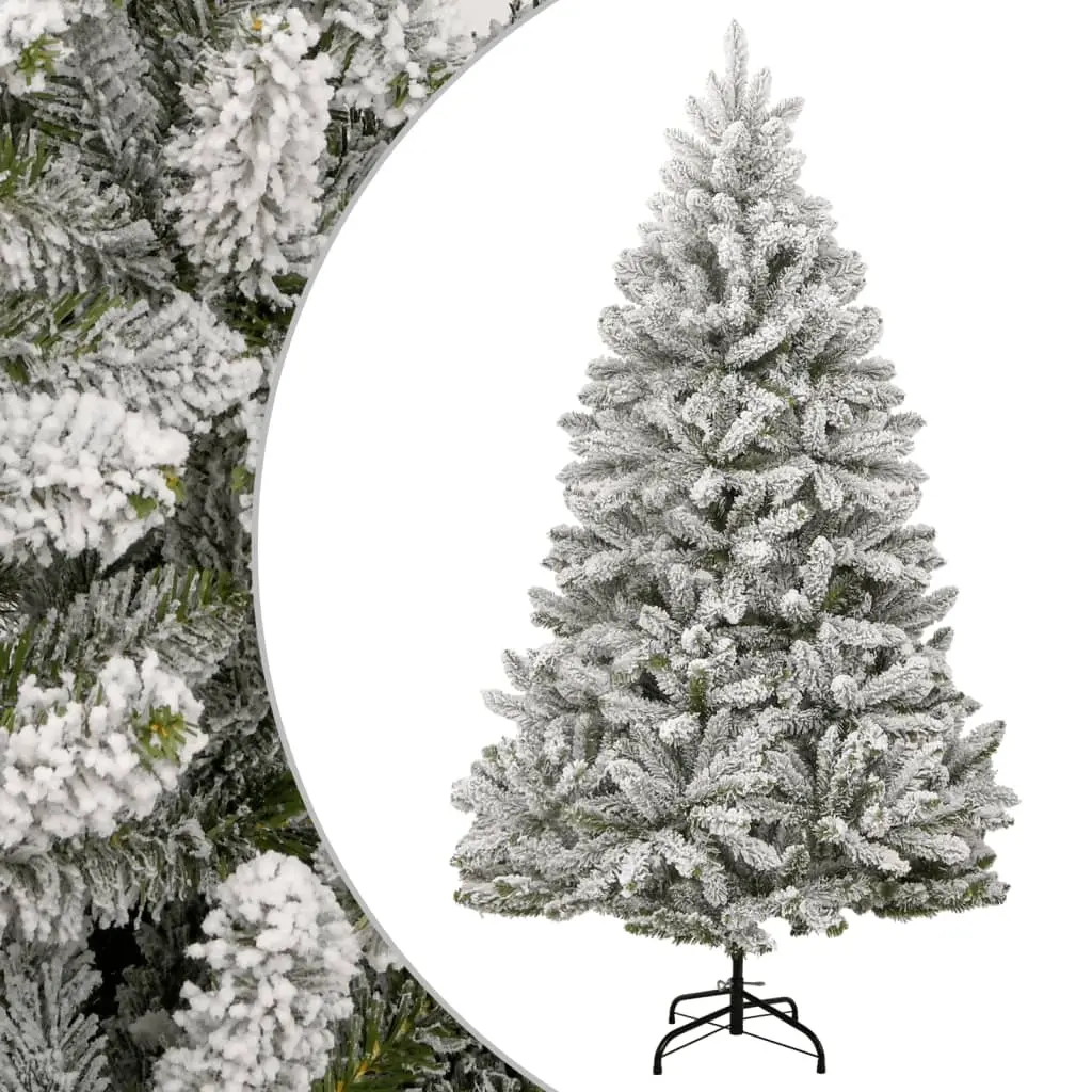 Artificial Hinged Christmas Tree with Flocked Snow 180 cm 357793 - Home & Garden