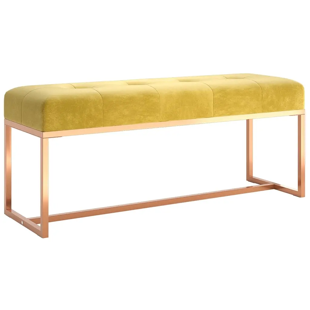 Bench Mustard Yellow 110x36x45 cm Velvet 350602 - Furniture