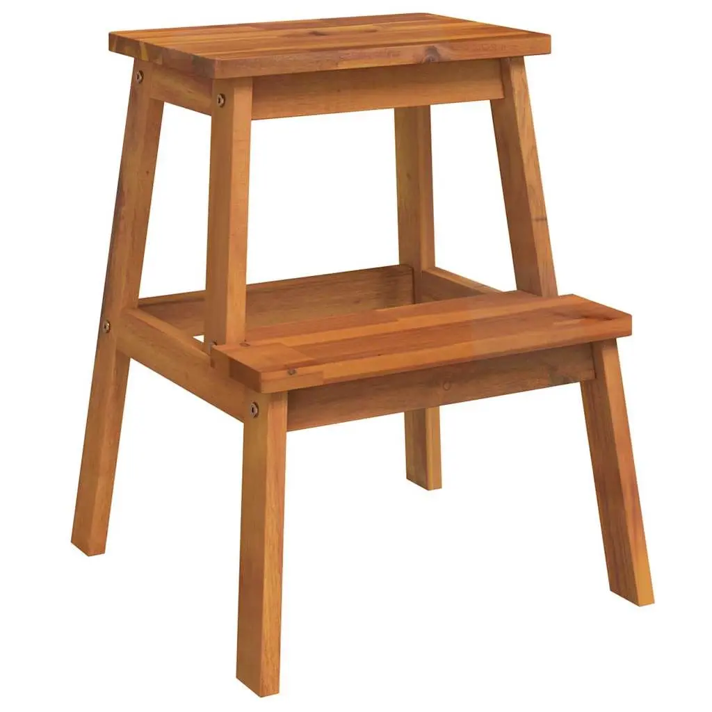 2 Step Stool 40x38x50 cm Solid Wood Acacia 153333 - Furniture