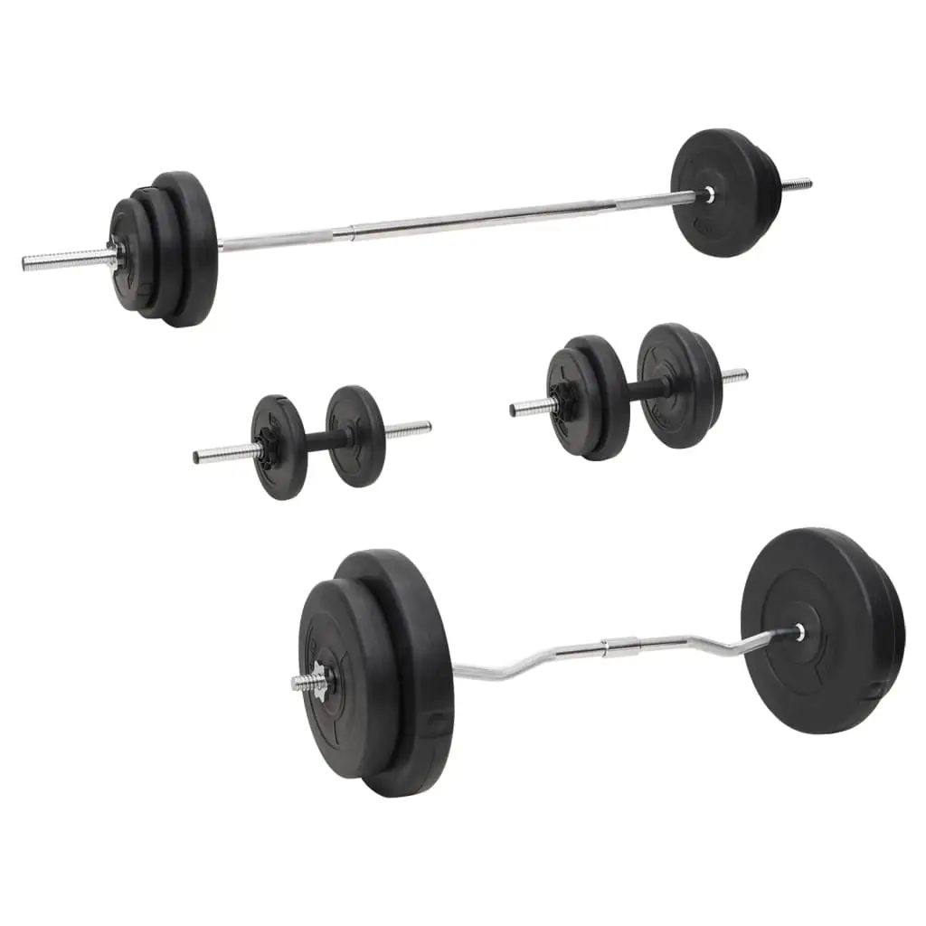 Barbell and Dumbbell with Plates Set 90 kg 3145029 - Sports & Outdoor