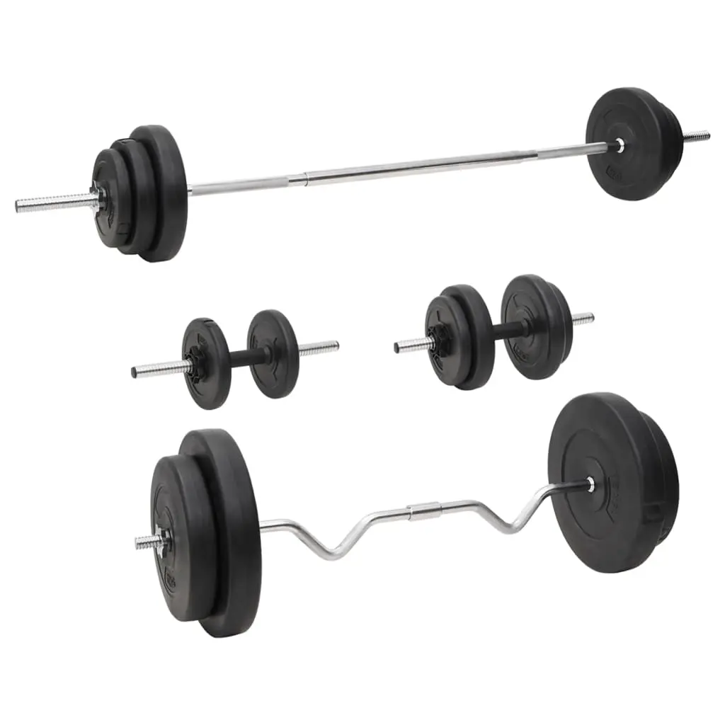 Barbell and Dumbbell with Plates Set 90 kg 3145030 - Sports & Outdoor