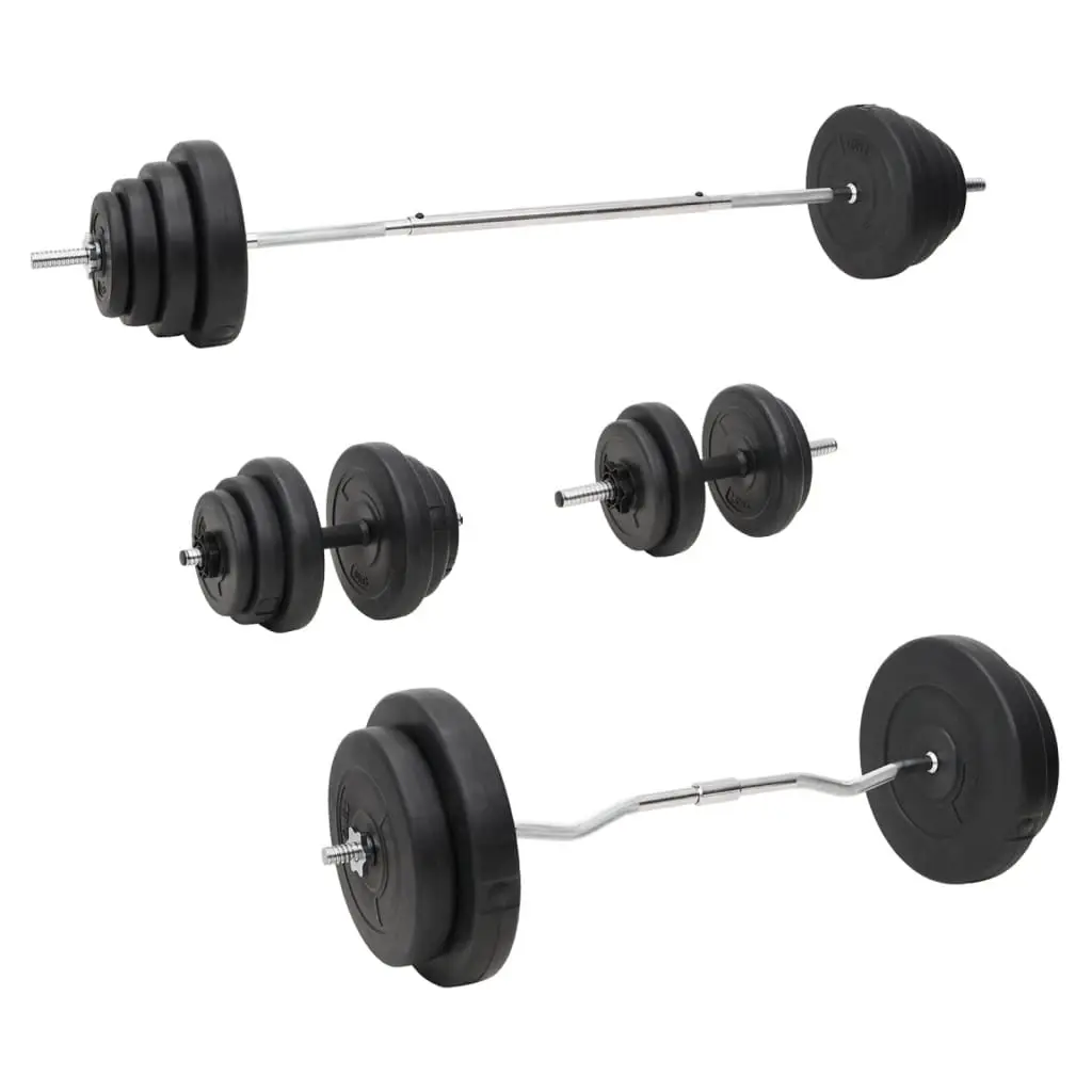 Barbell and Dumbbell with Plates Set 120 kg 3145031 - Sports & Outdoor