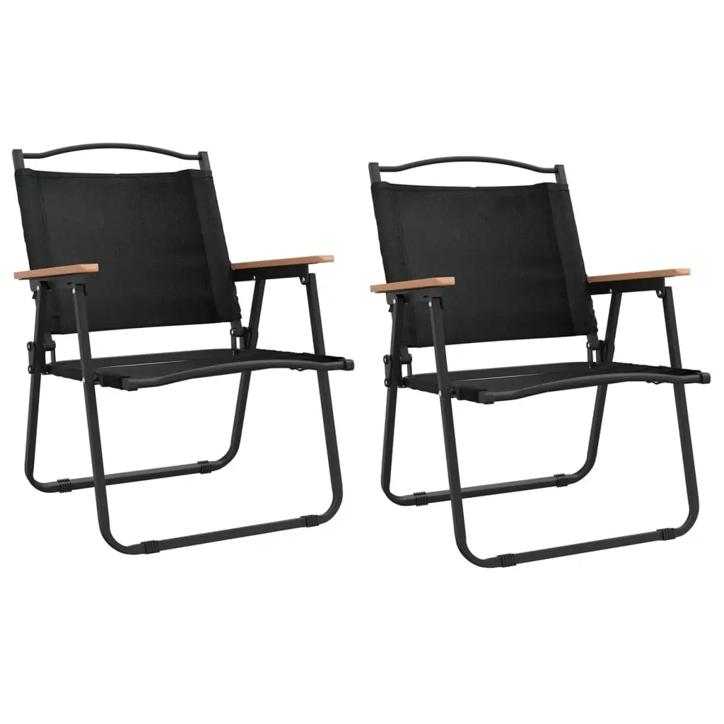 Camping Chairs 2 pcs Black 54x55x78 cm Oxford Fabric 319485 - Furniture