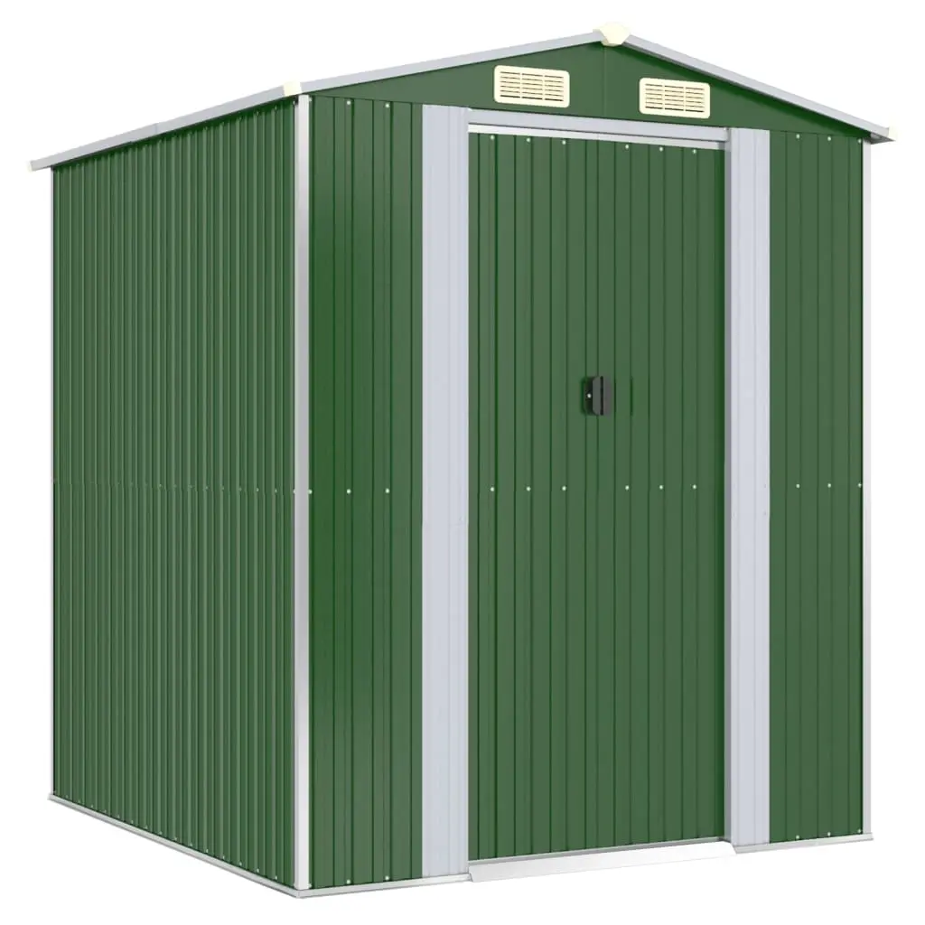 Garden Shed Green 192x191x223 cm Galvanised Steel 3147427 - Home & Garden
