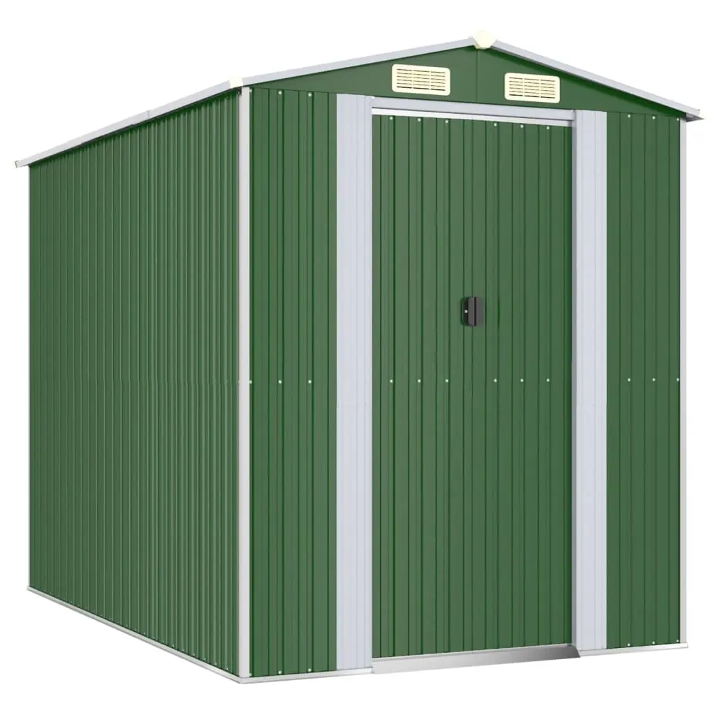 Garden Shed Green 192x274x223 cm Galvanised Steel 3147428 - Home & Garden