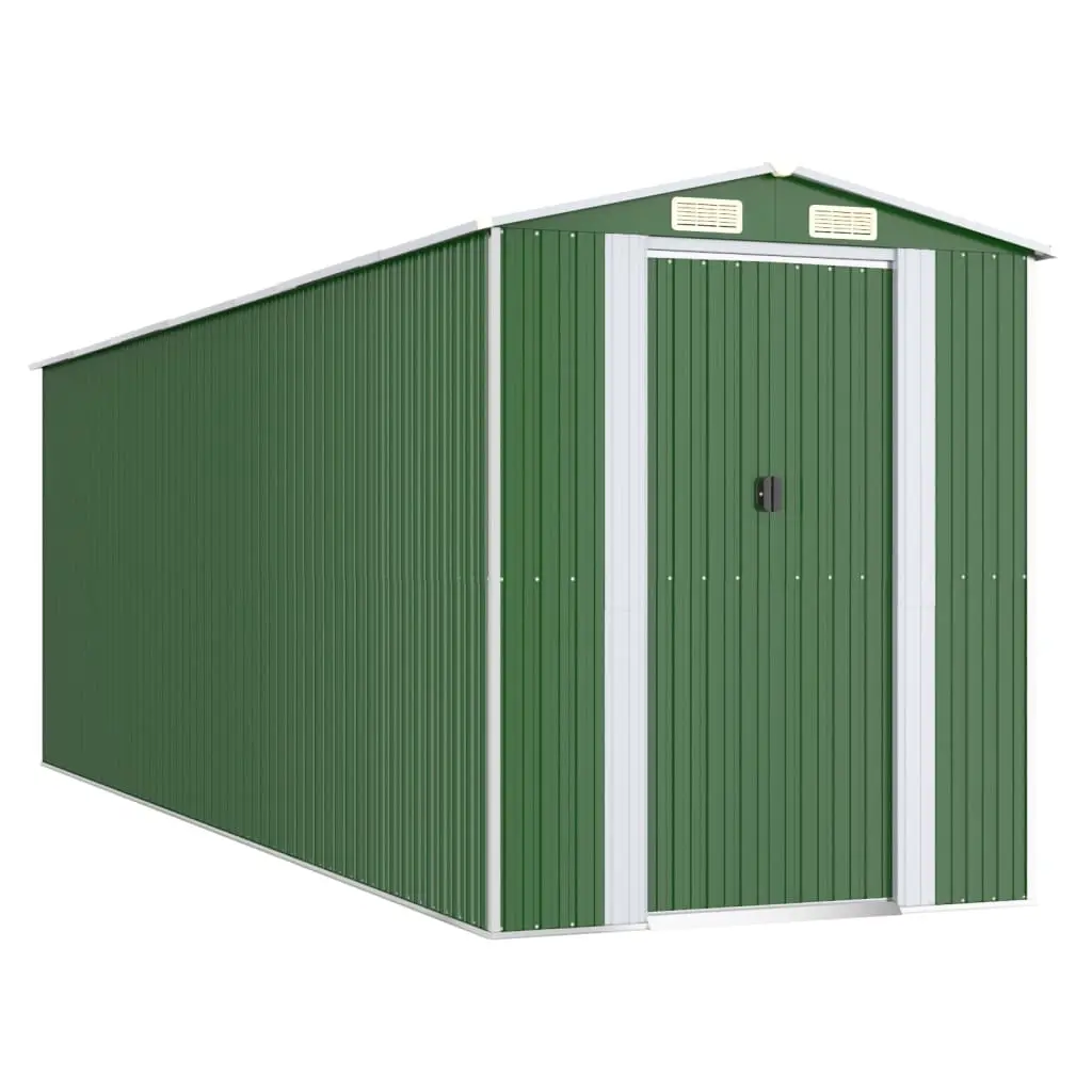 Garden Shed Green 192x606x223 cm Galvanised Steel 3147432 - Home & Garden