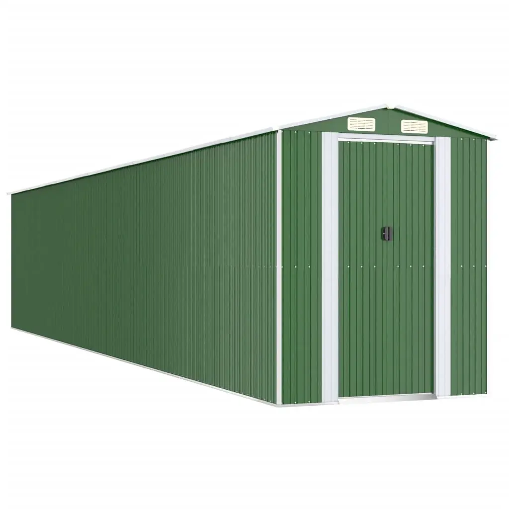 Garden Shed Green 192x1021x223 cm Galvanised Steel 3147437 - Home & Garden