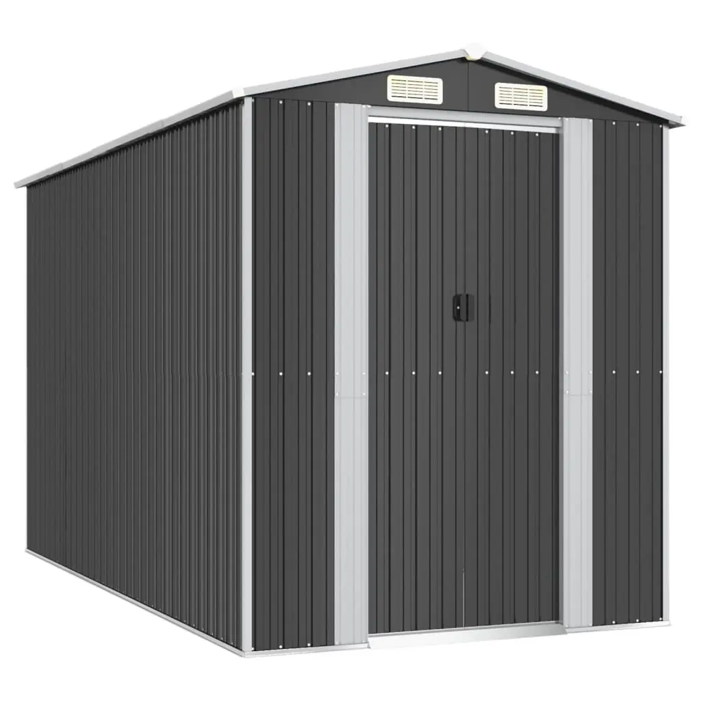 Garden Shed Anthracite 192x357x223 cm Galvanised Steel 3147451 - Home & Garden