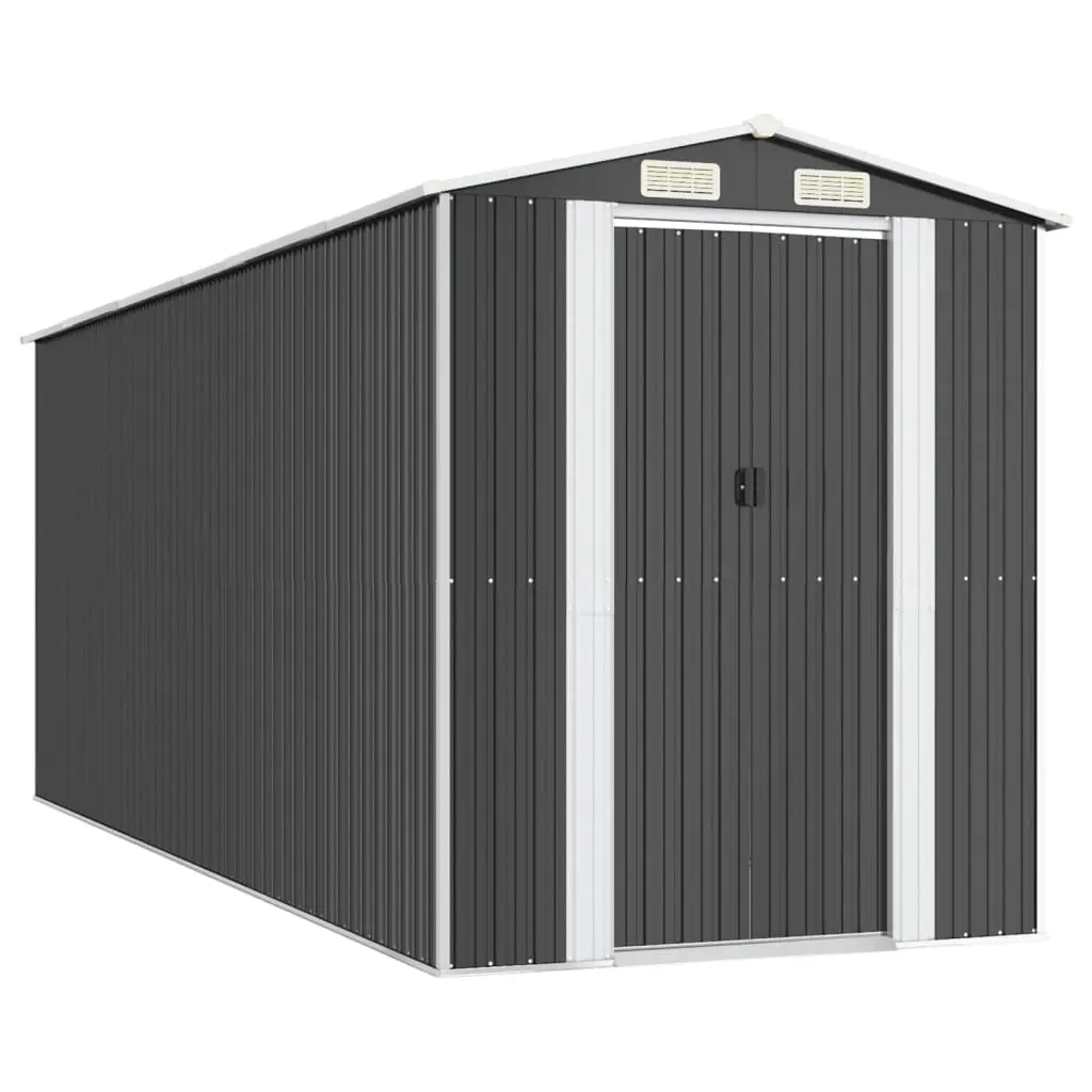 Garden Shed Anthracite 192x523x223 cm Galvanised Steel 3147453 - Home & Garden