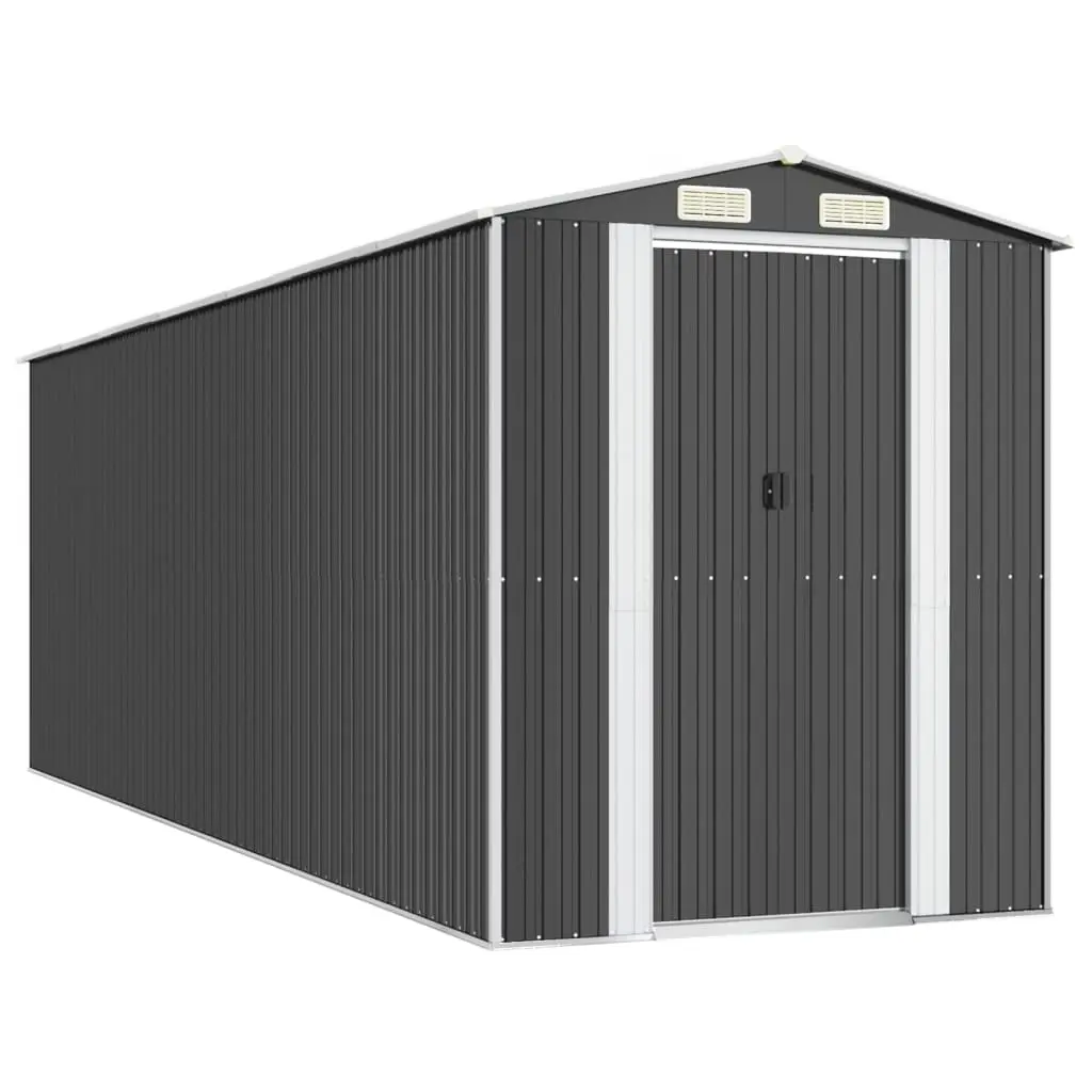 Garden Shed Anthracite 192x606x223 cm Galvanised Steel 3147454 - Home & Garden