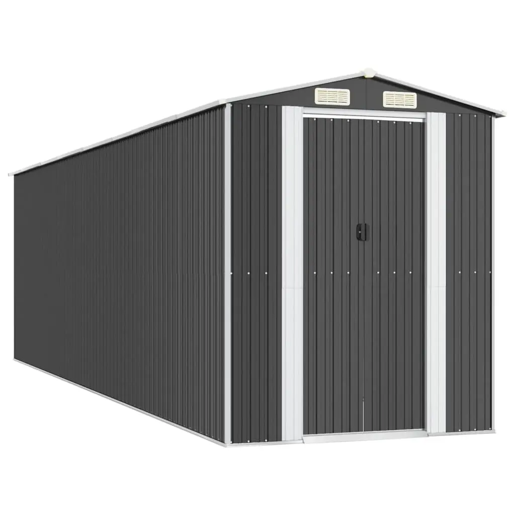 Garden Shed Anthracite 192x689x223 cm Galvanised Steel 3147455 - Home & Garden