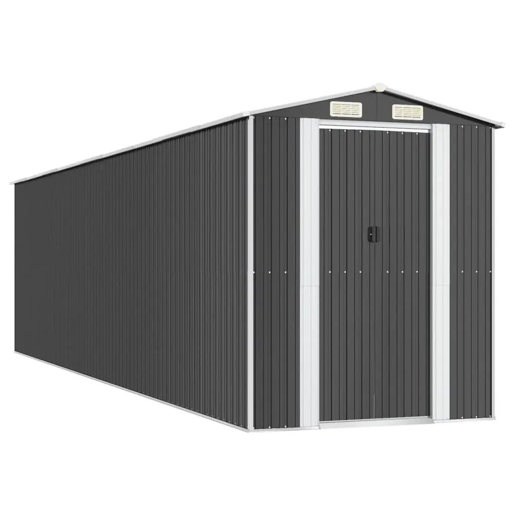 Garden Shed Anthracite 192x772x223 cm Galvanised Steel 3147456 - Home & Garden