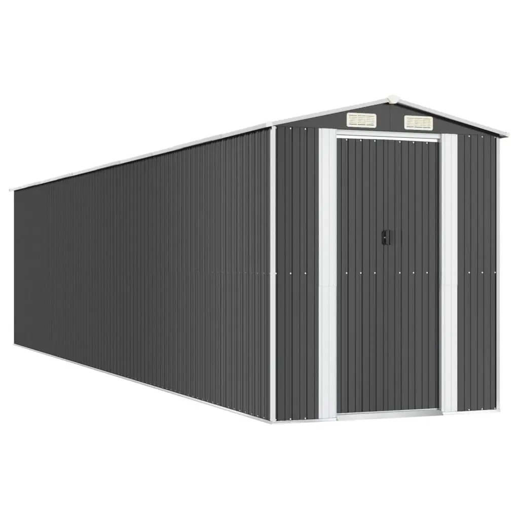 Garden Shed Anthracite 192x855x223 cm Galvanised Steel 3147457 - Home & Garden
