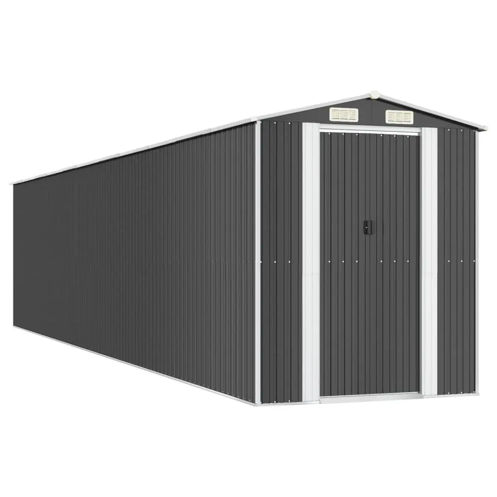 Garden Shed Anthracite 192x938x223 cm Galvanised Steel 3147458 - Home & Garden