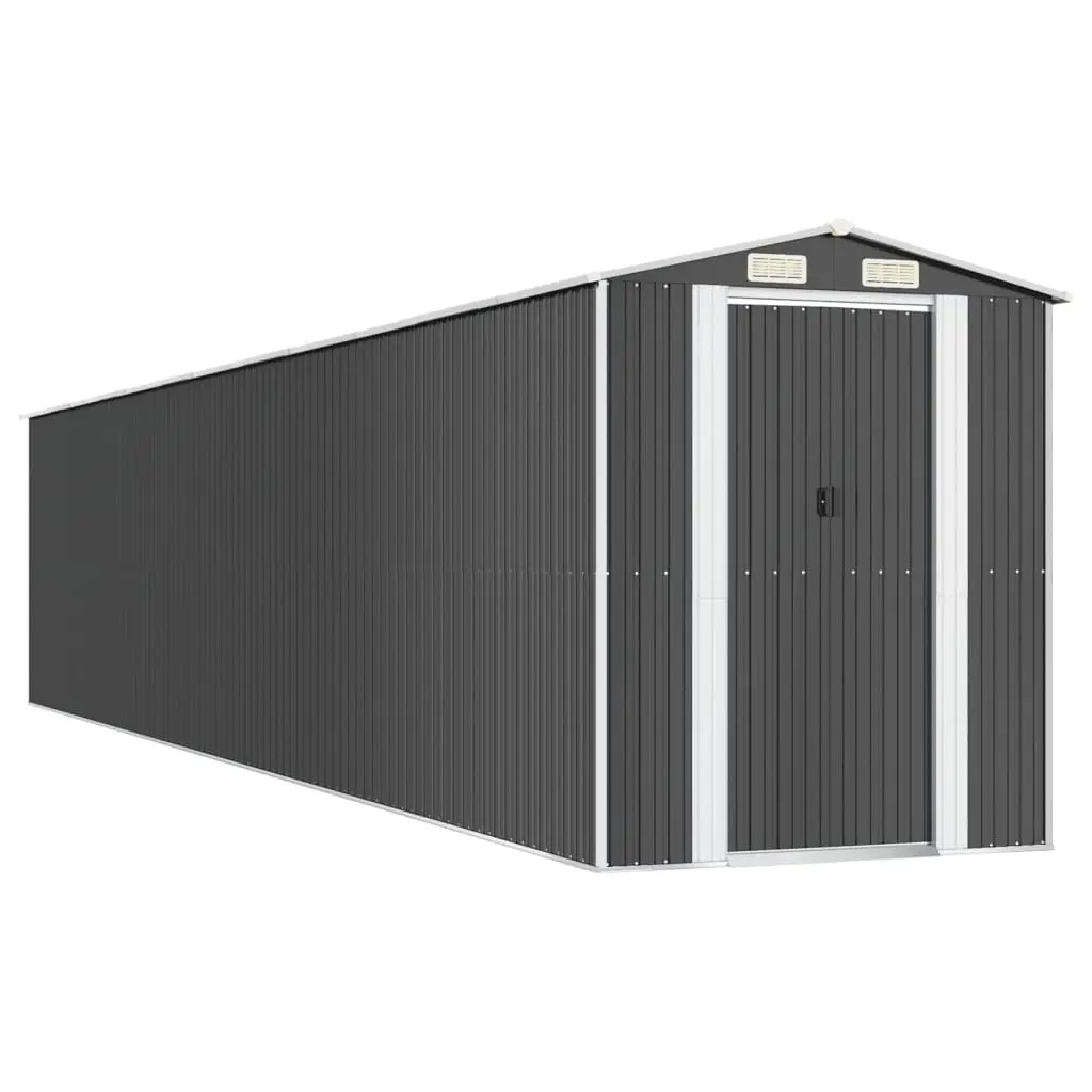 Garden Shed Anthracite 192x1021x223 cm Galvanised Steel 3147459 - Home & Garden