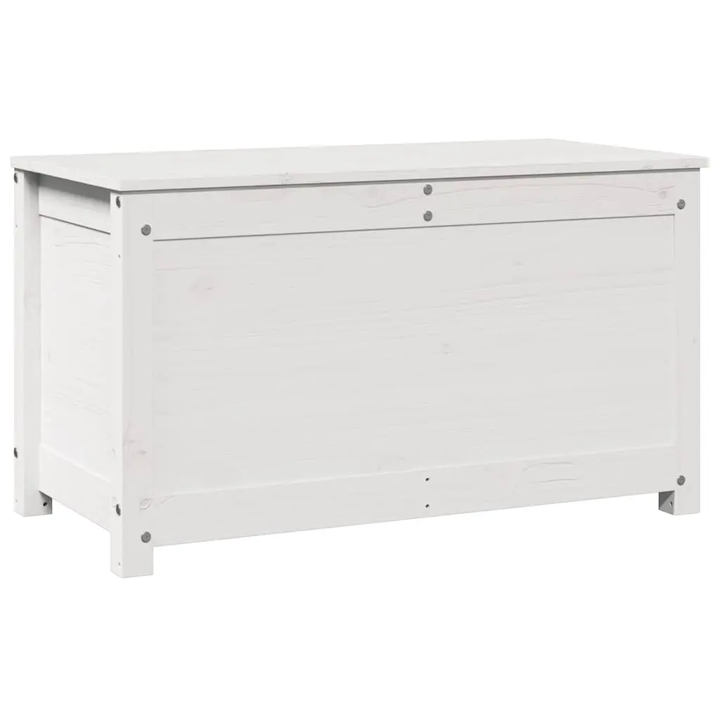 Storage Box White 80x40x45.5 cm Solid Wood Pine 823535 - Furniture