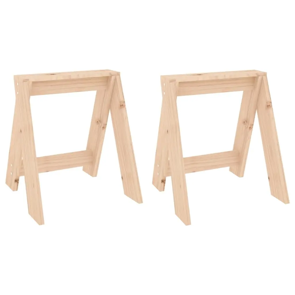 Stools 2 pcs 40x40x45 cm Solid Wood Pine 823659 - Furniture