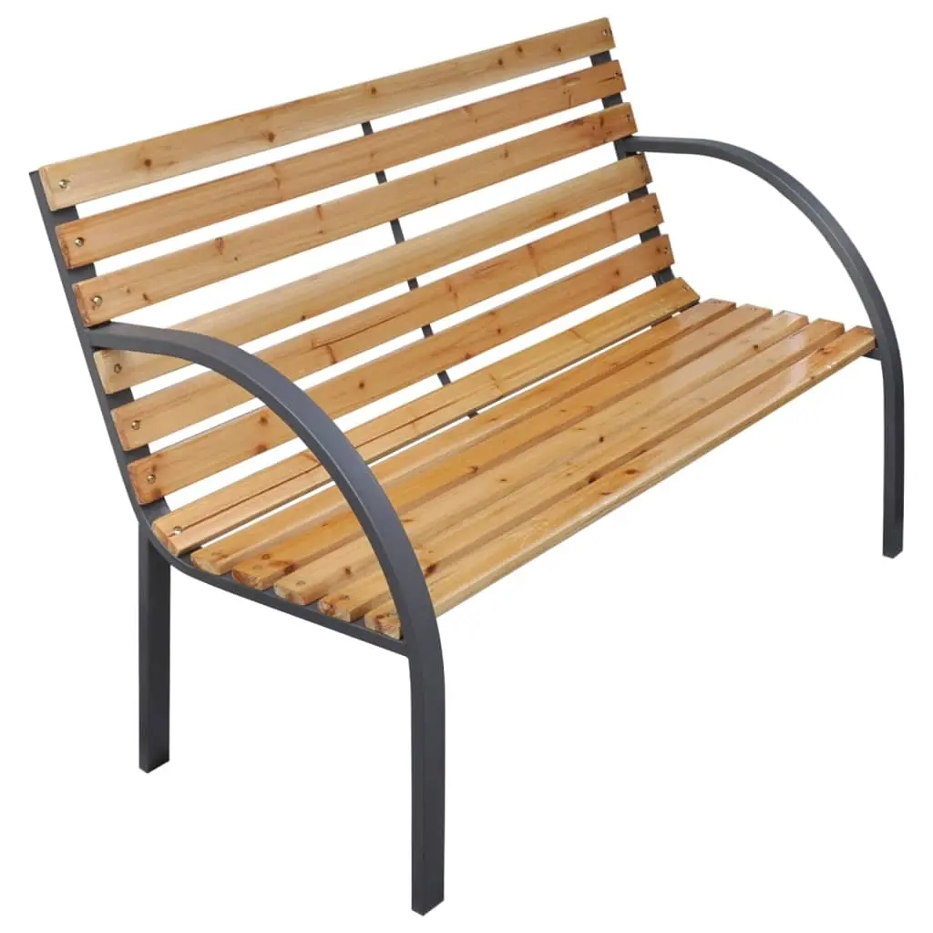 Garden Bench 112 cm Solid Wood Fir 319573 - Furniture