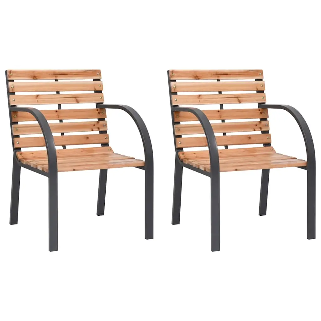 Garden Chairs 2 pcs Solid Wood Fir 319576 - Furniture