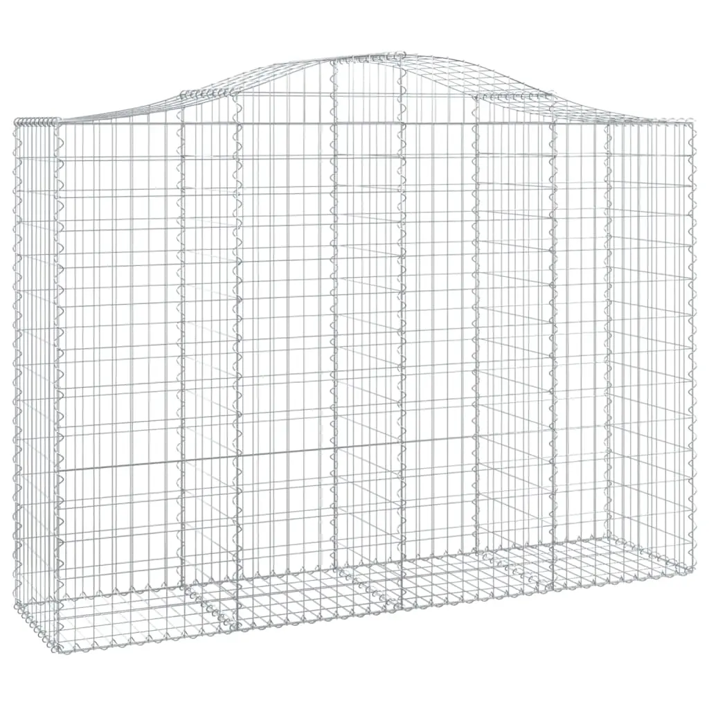 Arched Gabion Basket 200x50x140/160 cm Galvanised Iron 153397 - Home & Garden